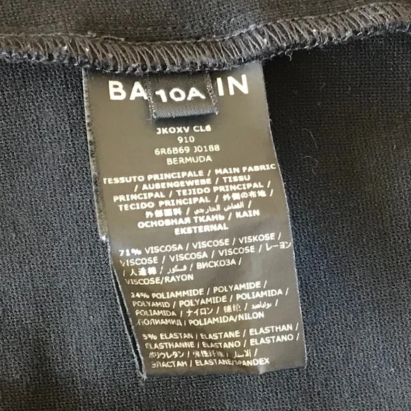 BALMAIN BLACK SHIMMERING PINSTRIPE SHORTS - Picture 7 of 16